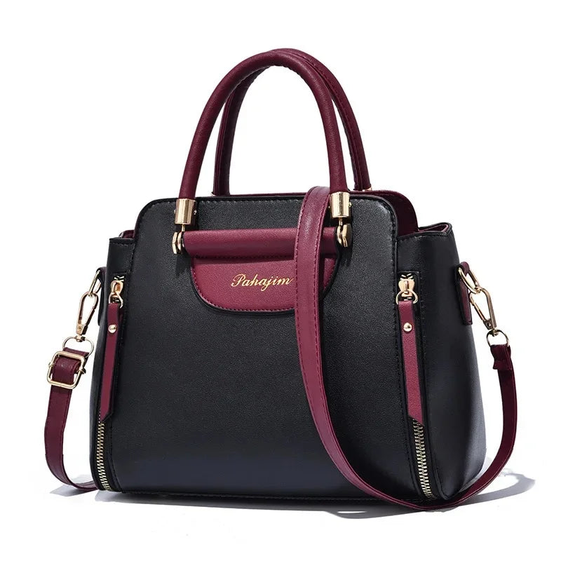 Women's Interior Pocket PU Leather Handbag