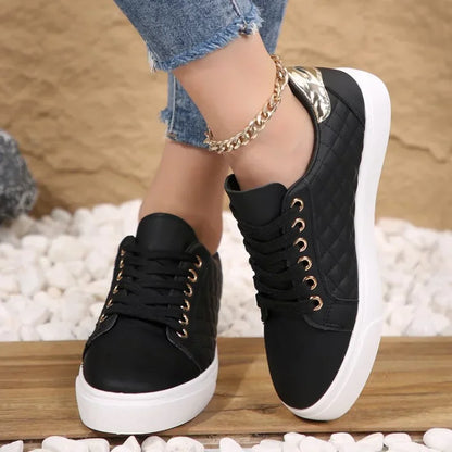 Women's Lace-Up Soft Soled PU Leather Shoes