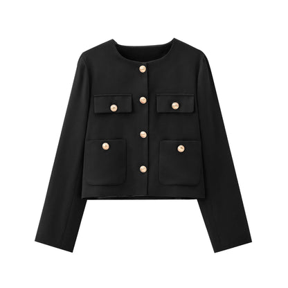 Women's Long Sleeve Cropped Bomber Jacket