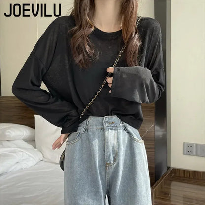 Women's Long Sleeve Knitted Viscose Blouse