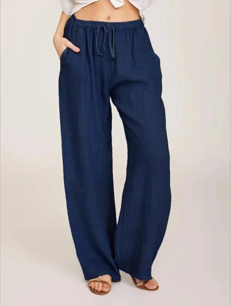 Women's Loose Cotton Linen WideLeg Pant