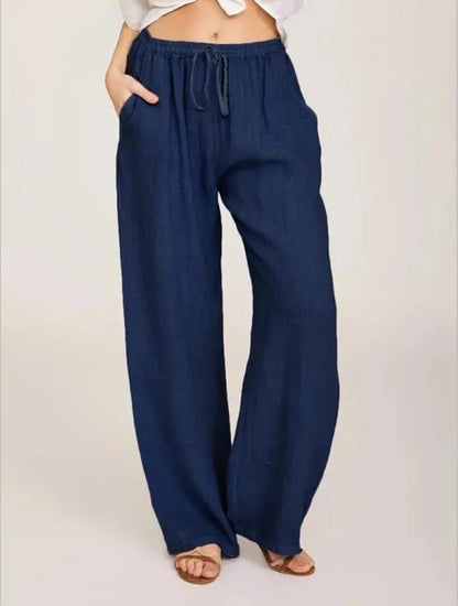 Women's Loose Cotton Linen WideLeg Pant