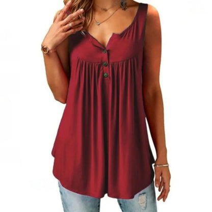 Women's Loose Sleeve Less Oversized Blouse