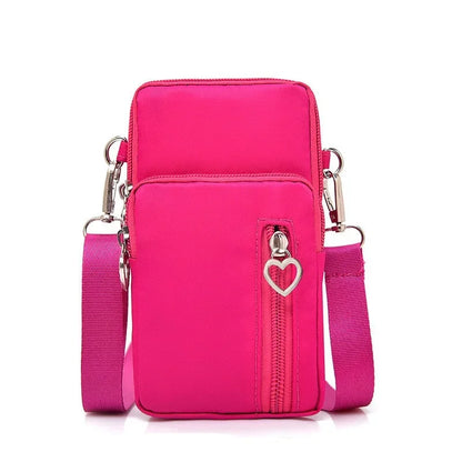 Women's Multi Layer Zipper Mini Oxford Bag