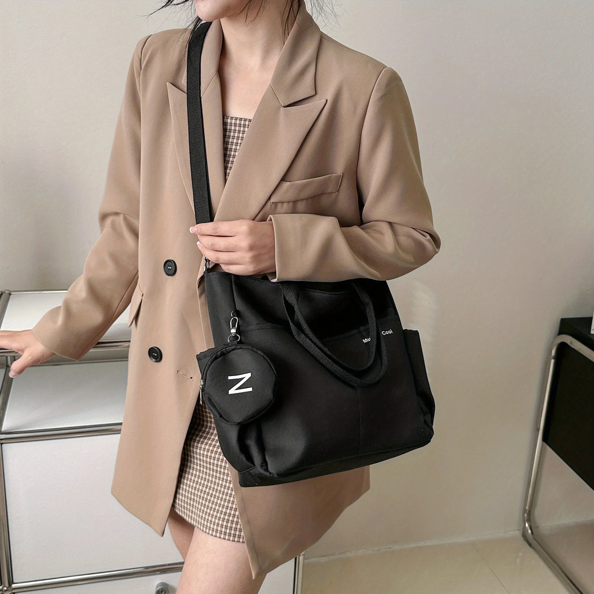 Women's Shoulder Strap Crossbody Pocket Tote Bag