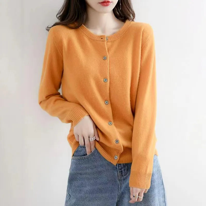 Women's Single Breasted Oversized Cardigan Sweater