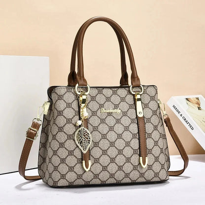 Women's Single Shoulder Square Leather Handbag