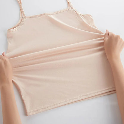 Women's Sleeveless Cotton Camisoles Crop Tops