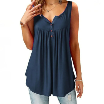 Women's Loose Sleeveless Oversized Blouse