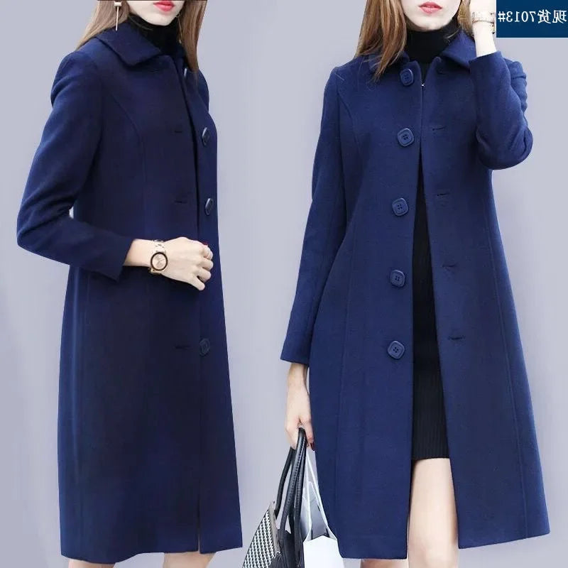 Women's Slimming Woolen Overcoat