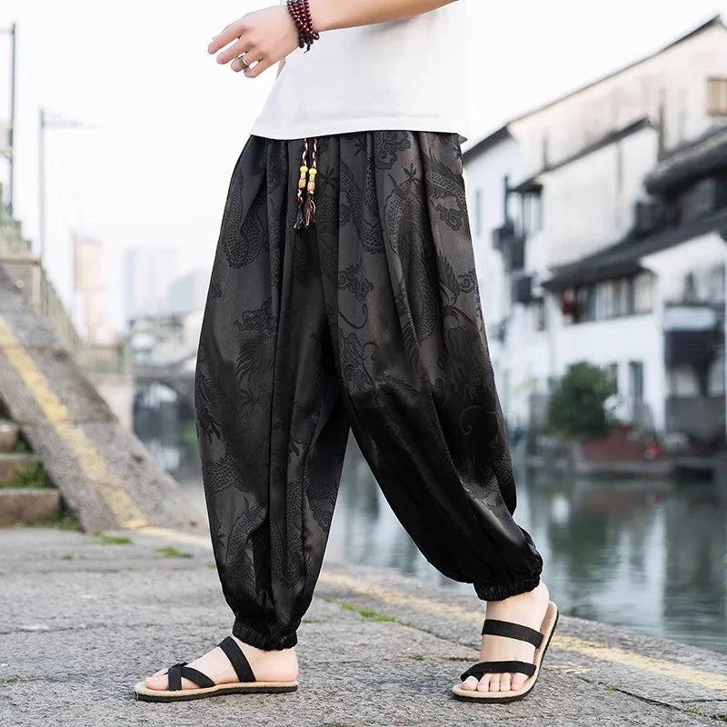 Women's Summer Silk Bohemian Harem Pants