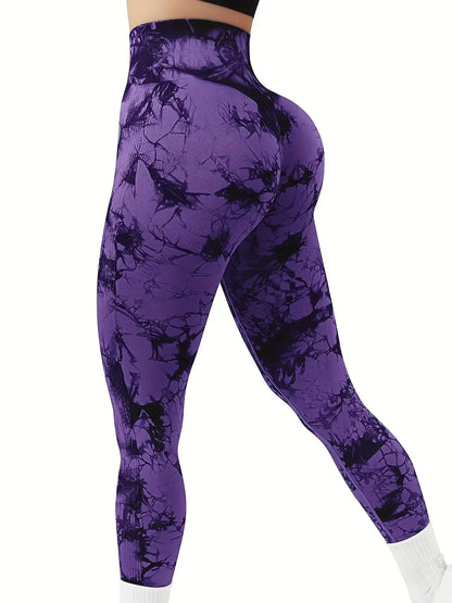 Women's Tie-Dye Seamless Butt Lifting Leggings