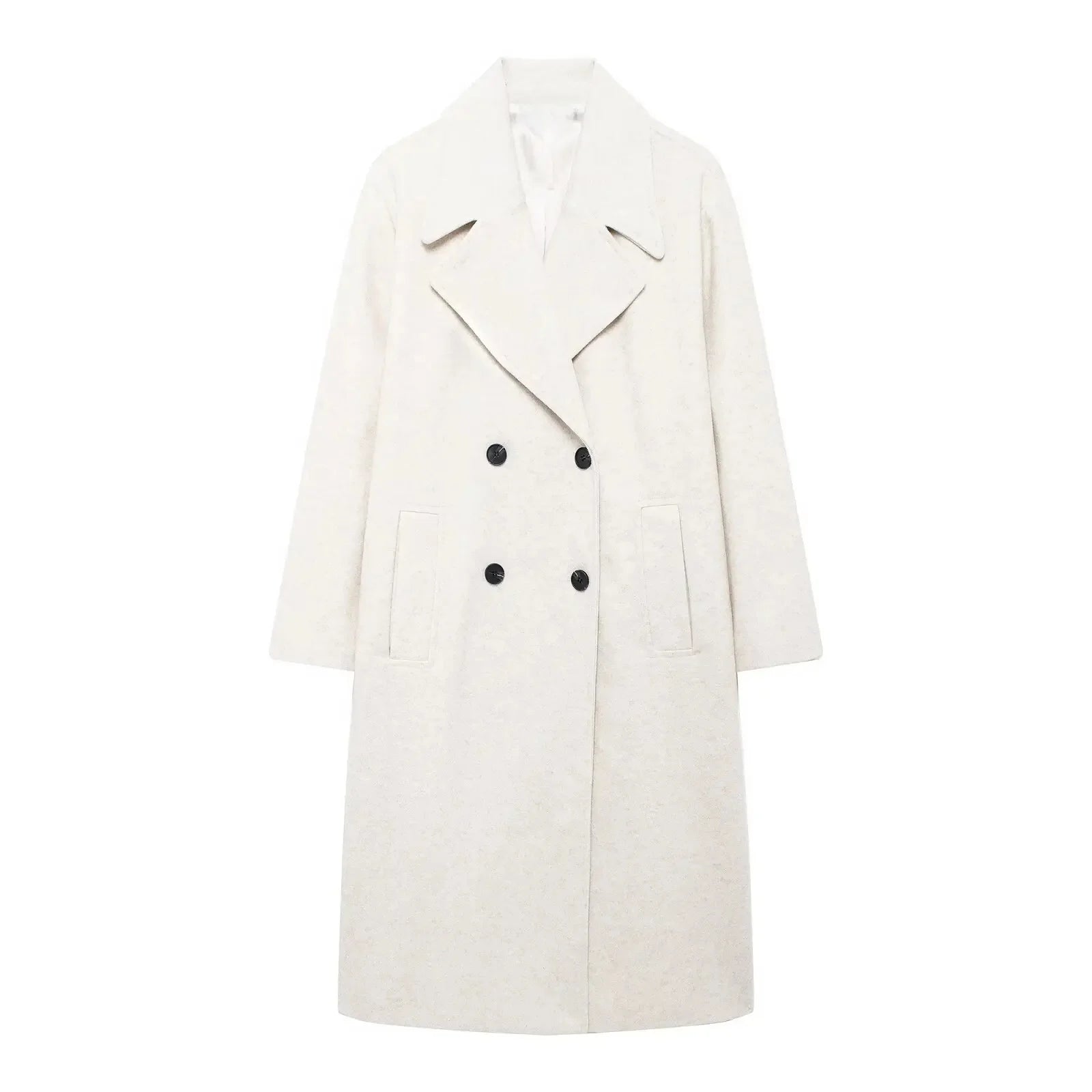 Women's Windproof Loose Long Woolen Coat