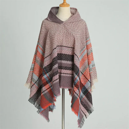 Women's Winter Cold Proof Stole Hooded Shawl