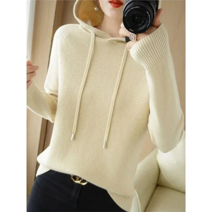 Women's Winter Wool Hooded Sweaters