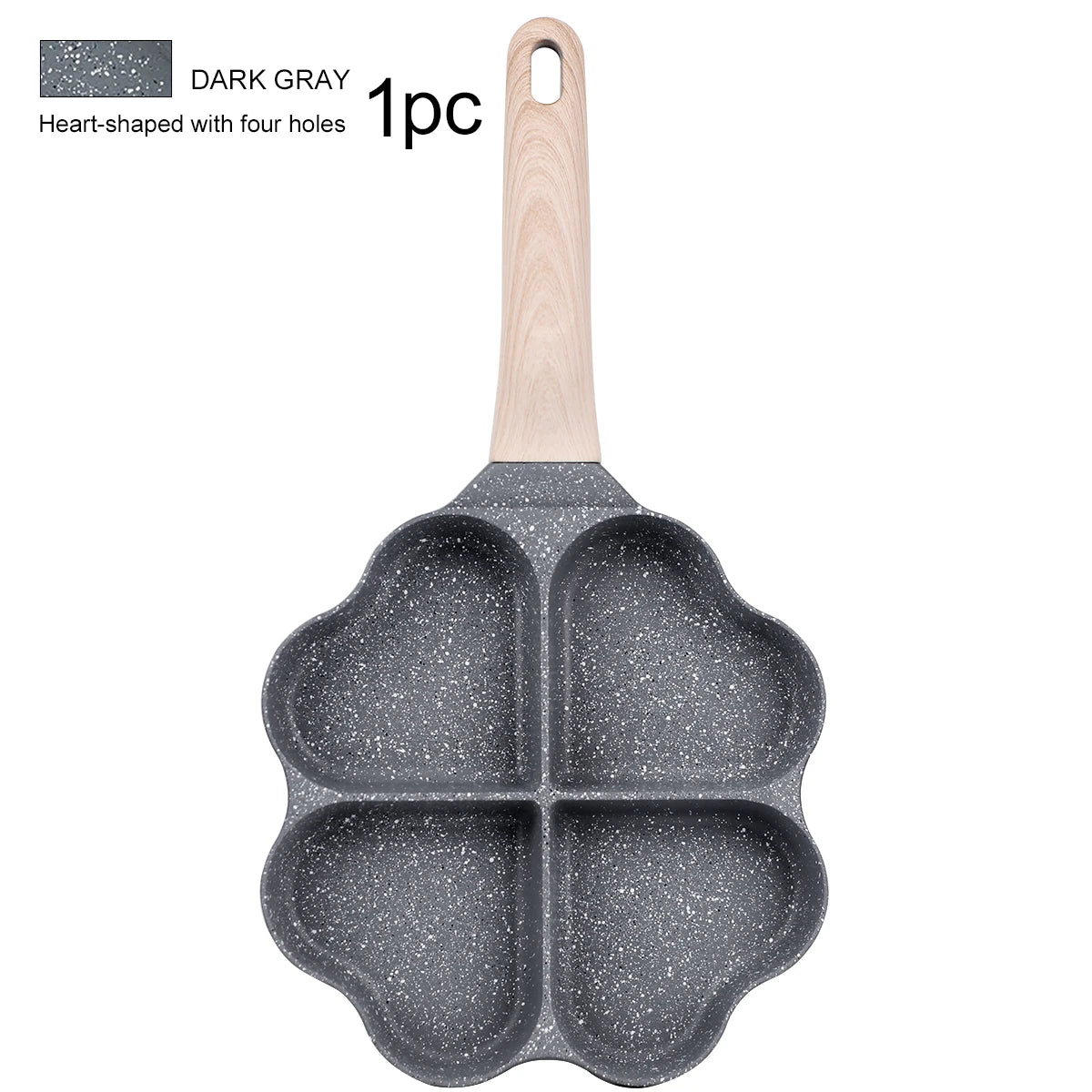 Non-Stick Wood Grain Handle Porous Frying Pan