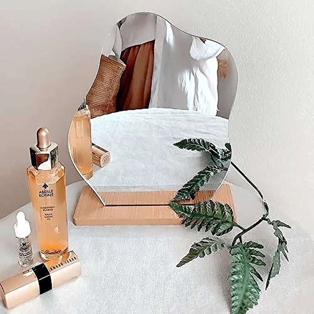 Wooden Frameless Cloud Shaped Mirror