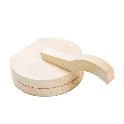 Wooden dumpling press