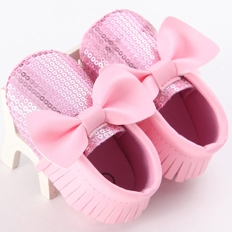 Babyschuhe für Mädchen – rutschfeste Babyschuhe mit Pu-Unterseite