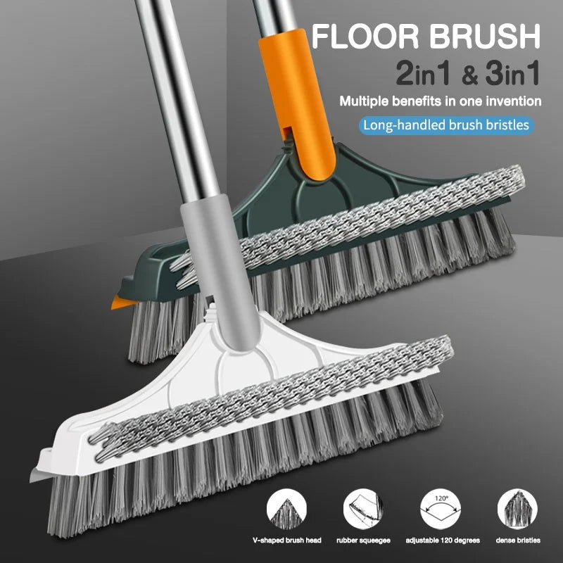 bathroom cleaning brush with long handle