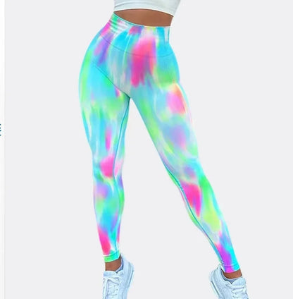 Women's Push Up Fluorescent Sports Leggings