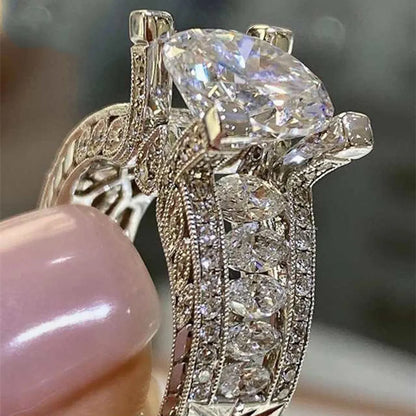 Cubic Zirconia Silver Rings for Women