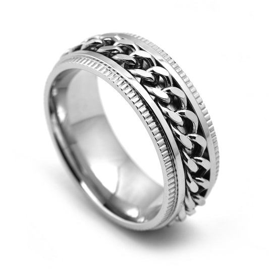 Men's Stainless Steel Spinner Ring