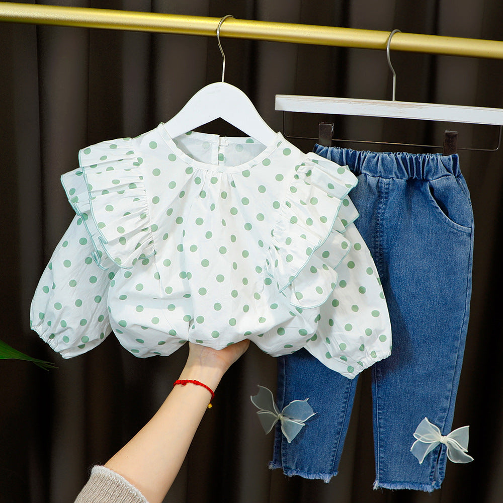 Baby Mädchen Anzug langärmelige Kinderkleidung