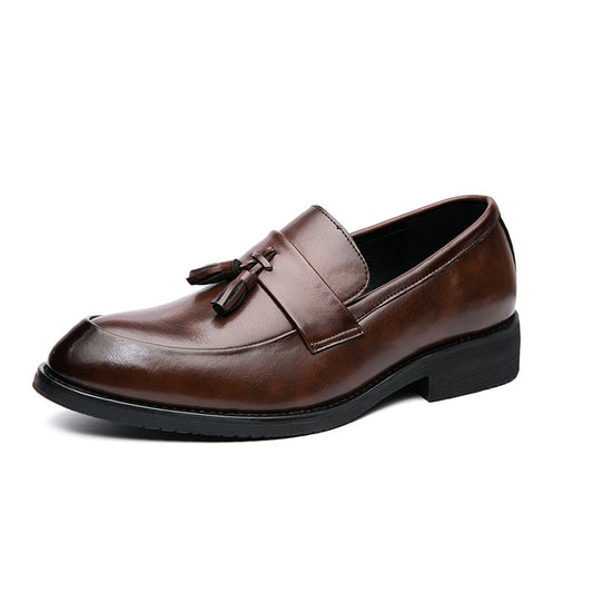 Mocassins classiques pour hommes, chaussures de mariage à pampilles