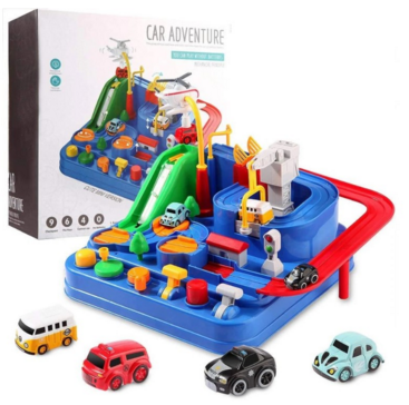 Kids Big Adventure Parking Lot Rail Car Toy