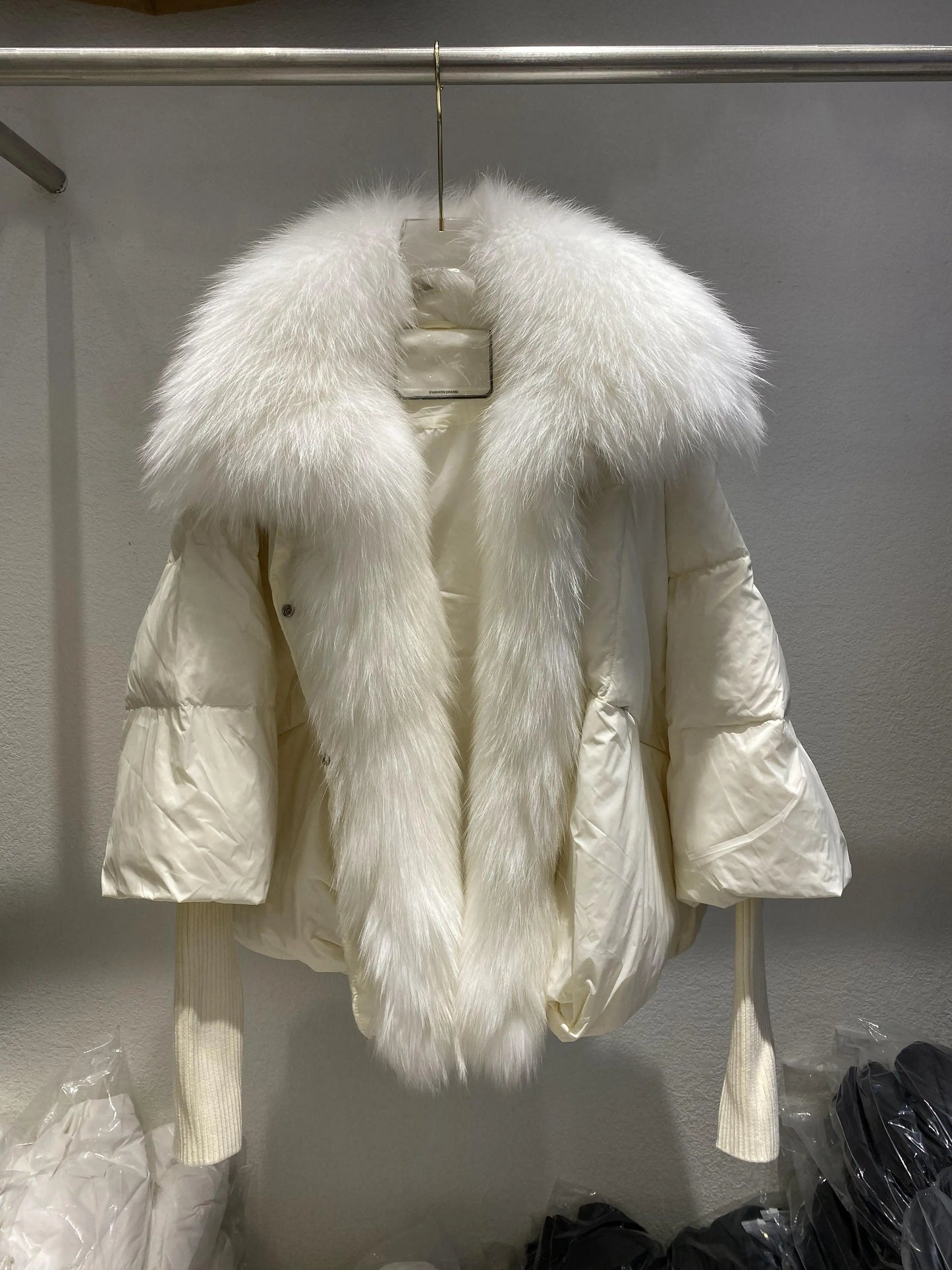 Women's Fox Fur Collar Thick Duck Down Puffer Coat