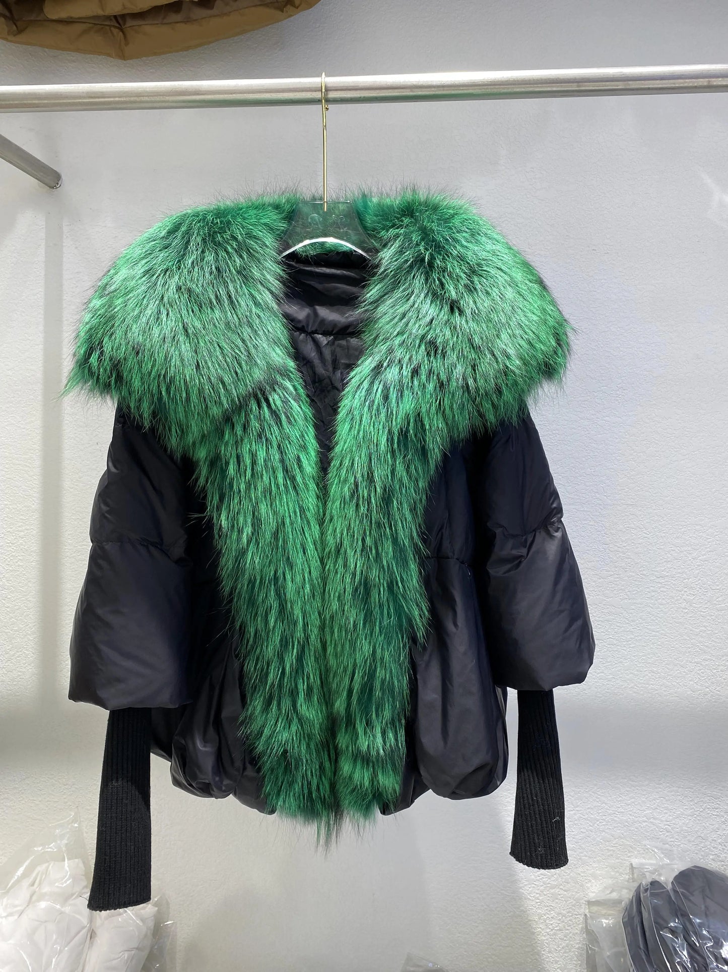 Women's Fox Fur Collar Thick Duck Down Puffer Coat