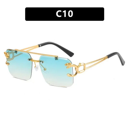 Unisex Rimless Rectangle Sunglasses