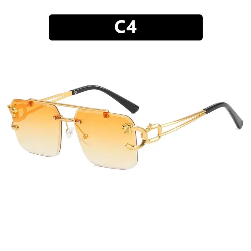 Unisex Rimless Rectangle Sunglasses