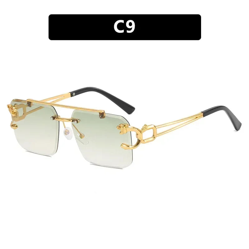 Unisex Rimless Rectangle Sunglasses
