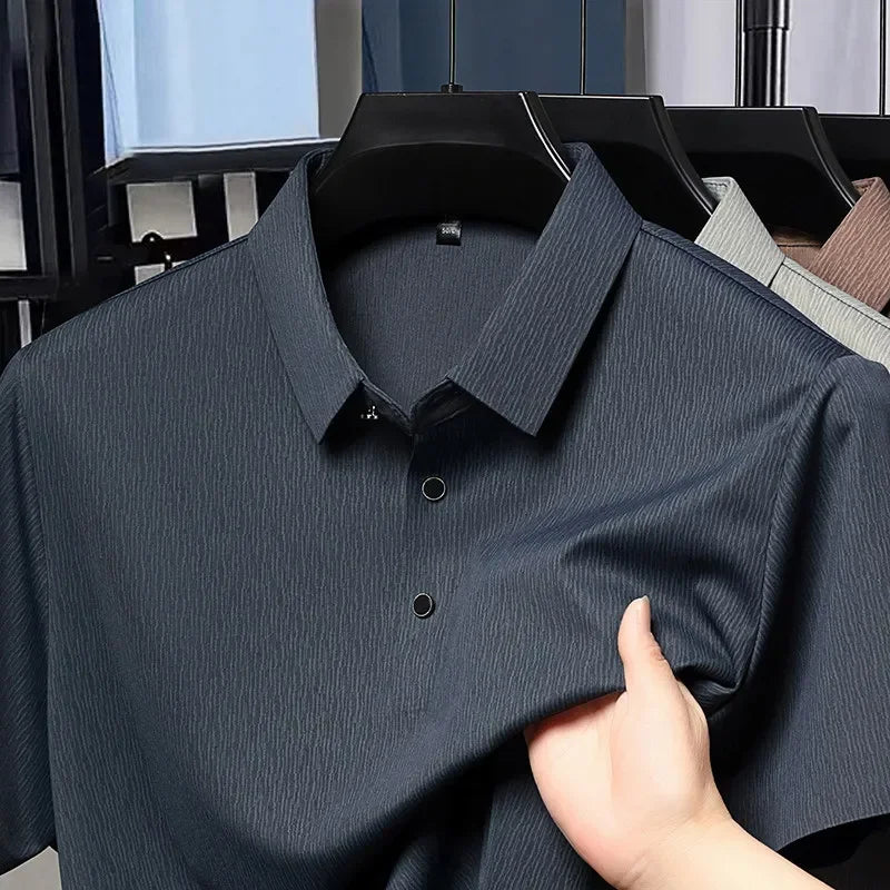 short sleeve polo button up