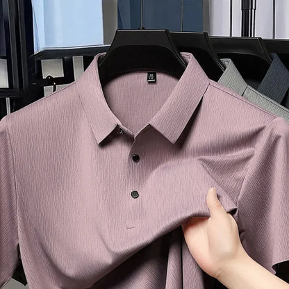 short sleeve polo button up