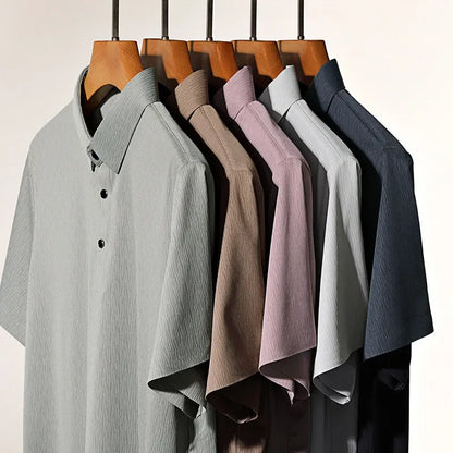 short sleeve polo button up