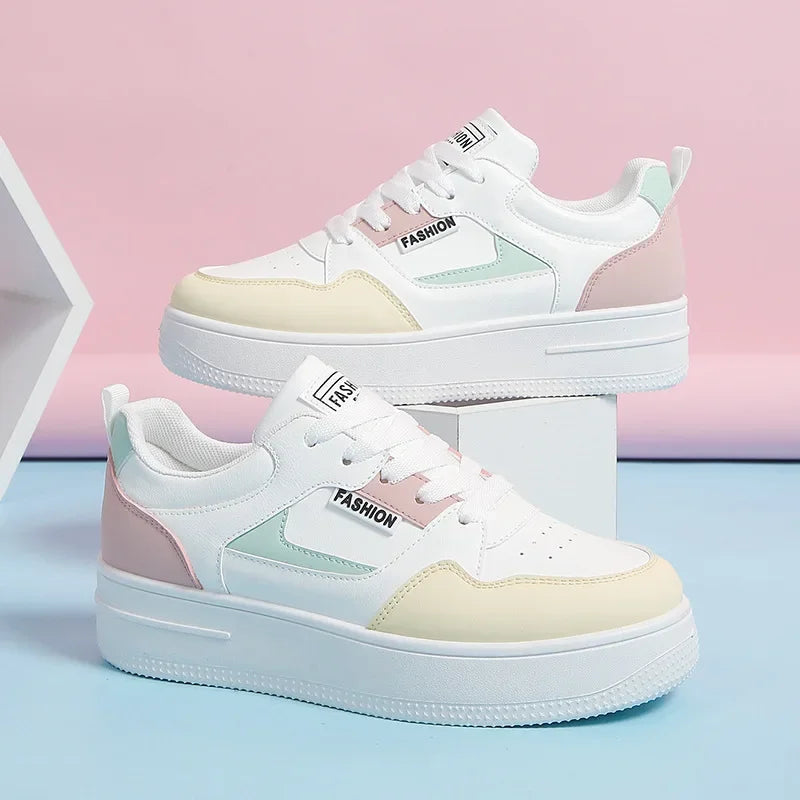 Women's Lace Up Thick Bottom Skate Shoes