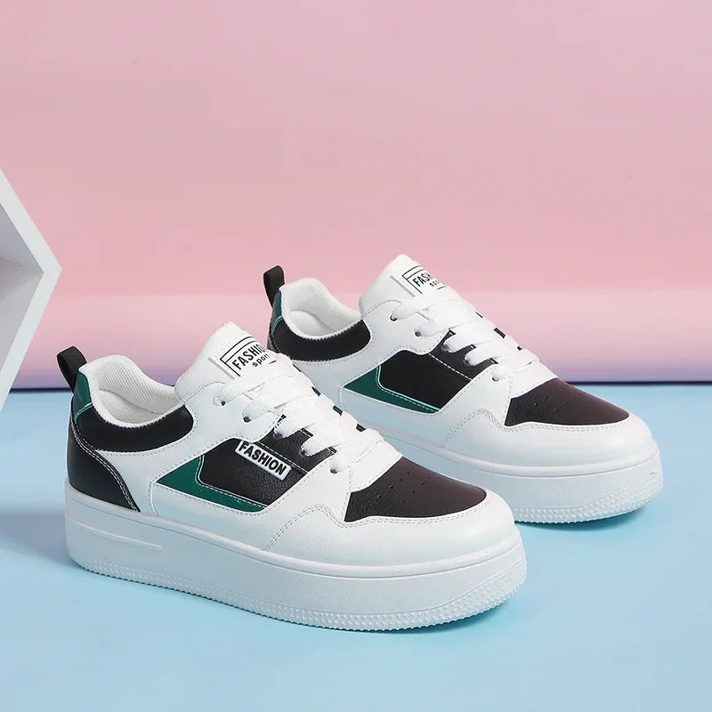 Women's Lace Up Thick Bottom Skate Shoes