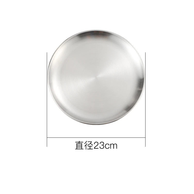 stainless steel bowls and plates
