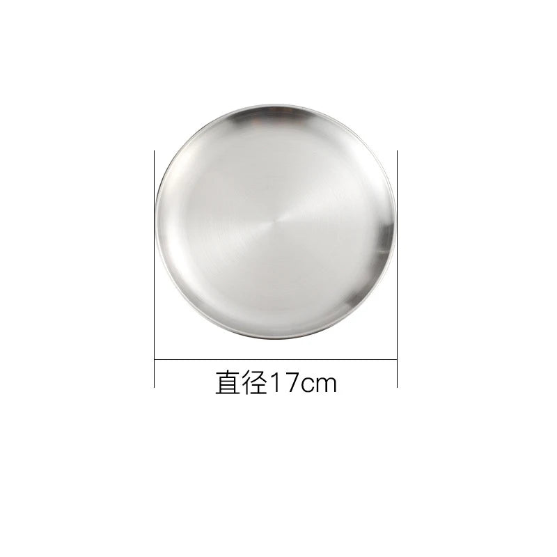 stainless steel bowls and plates
