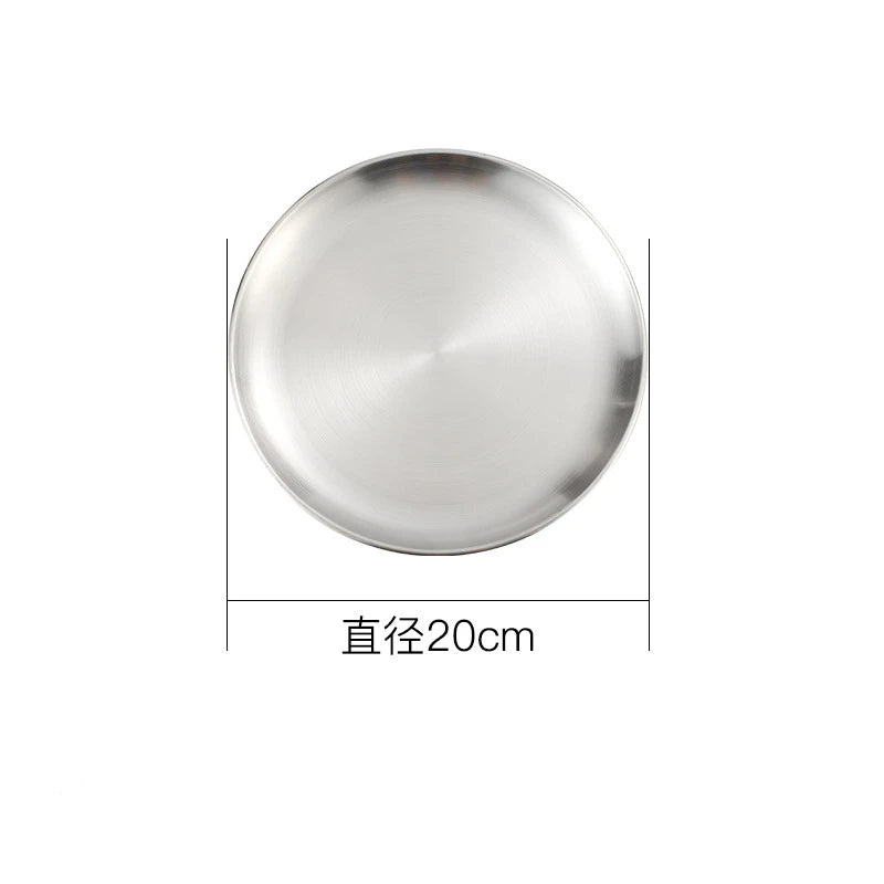 stainless steel bowls and plates
