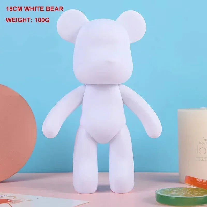 Handmade DIY Painting Bear Sculpture Figurine Toys
