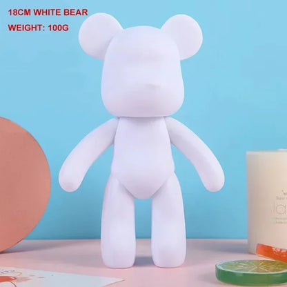Handmade DIY Painting Bear Sculpture Figurine Toys