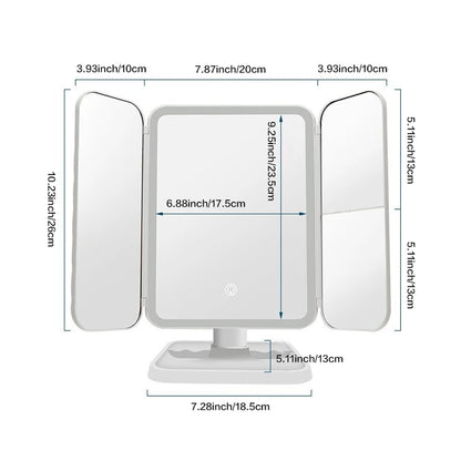 trifold vanity mirror